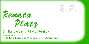 renata platz business card